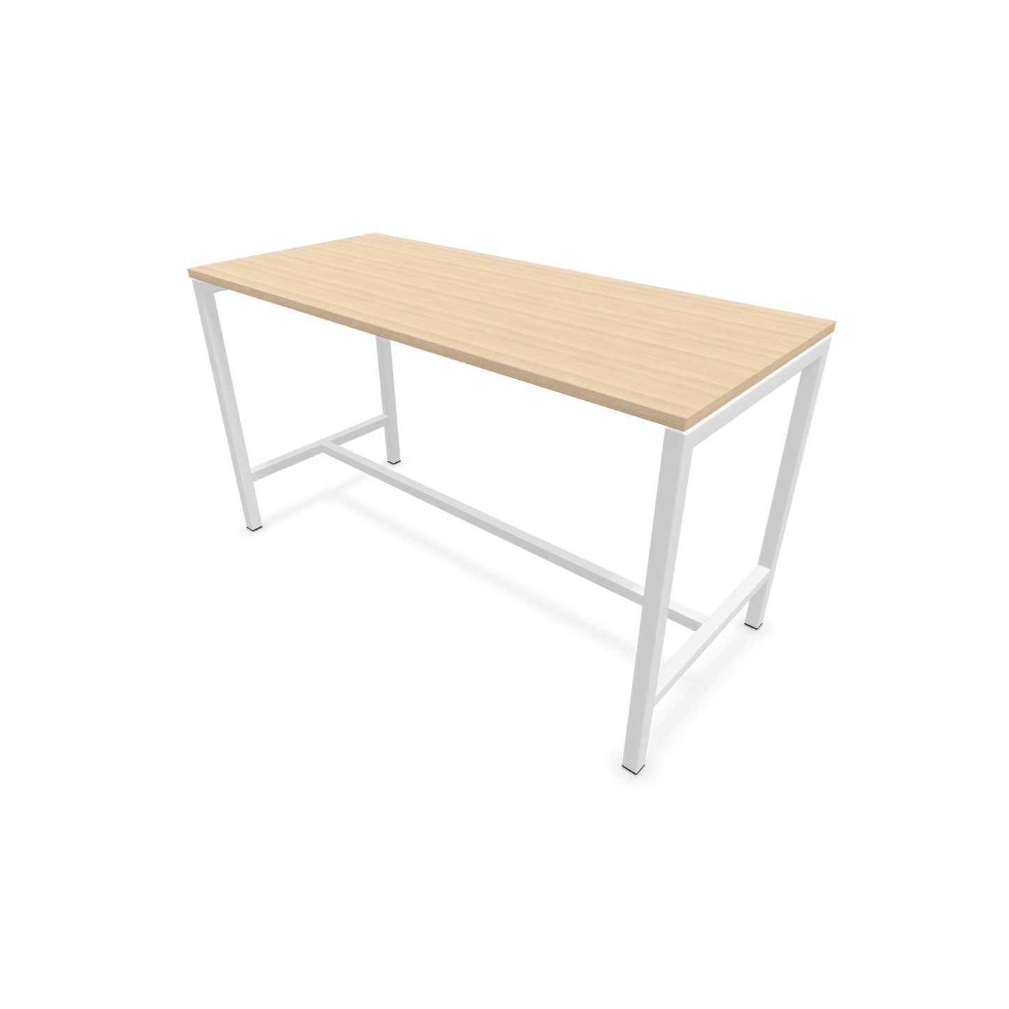 Narbutas Nova Hochtisch 900mm hoch - 1600x700mm - Gestell Weiss - Tischplatte Eschendekor sandbeige - 6020265