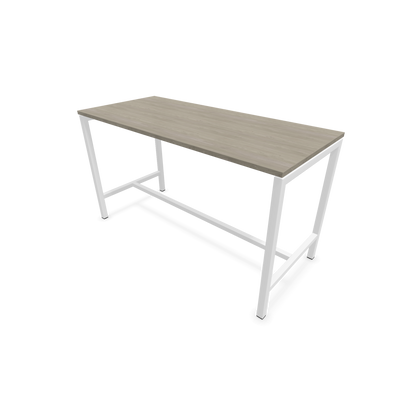 Narbutas Nova Hochtisch 900mm hoch - 1600x700mm - Gestell Weiss - Tischplatte Holzdekor grau - 6020267