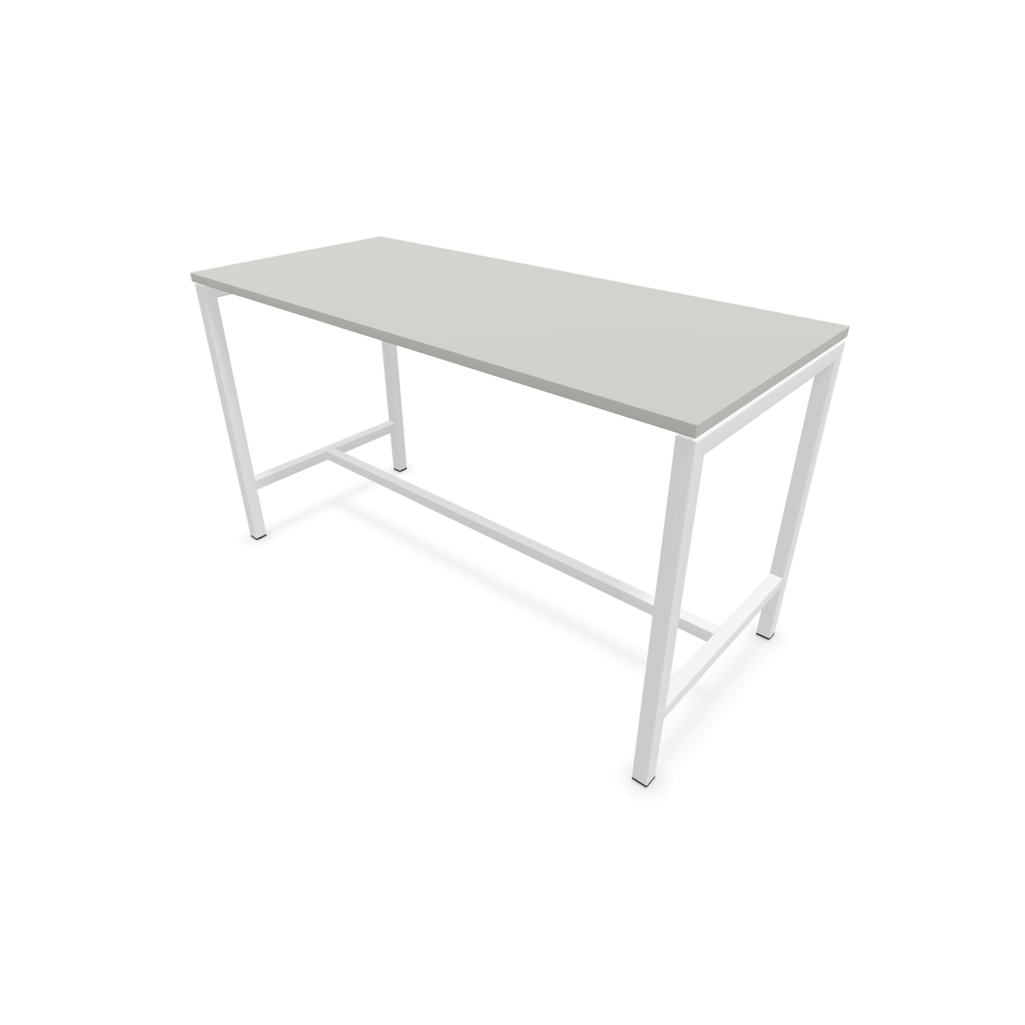 Narbutas Nova Hochtisch 900mm hoch - 1600x700mm - Gestell Weiss - Tischplatte Perlgrau - 6020271