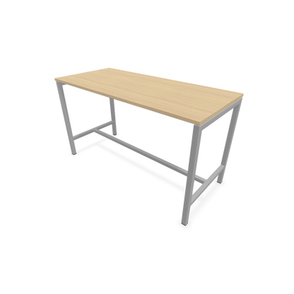 Narbutas Nova Hochtisch 900mm hoch - 1600x700mm - Gestell Silbergrau - Tischplatte Eichendekor - 6020272