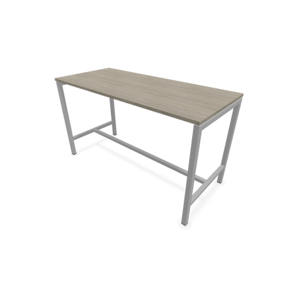 Narbutas Nova Hochtisch 900mm hoch - 1600x700mm - Gestell Silbergrau - Tischplatte Holzdekor grau - 6020276