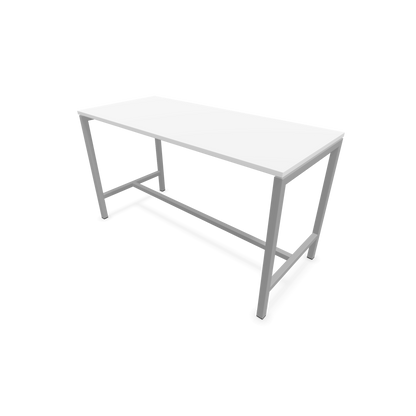 Narbutas Nova Hochtisch 900mm hoch - 1600x700mm - Gestell Silbergrau - Tischplatte Weiss - 6020277
