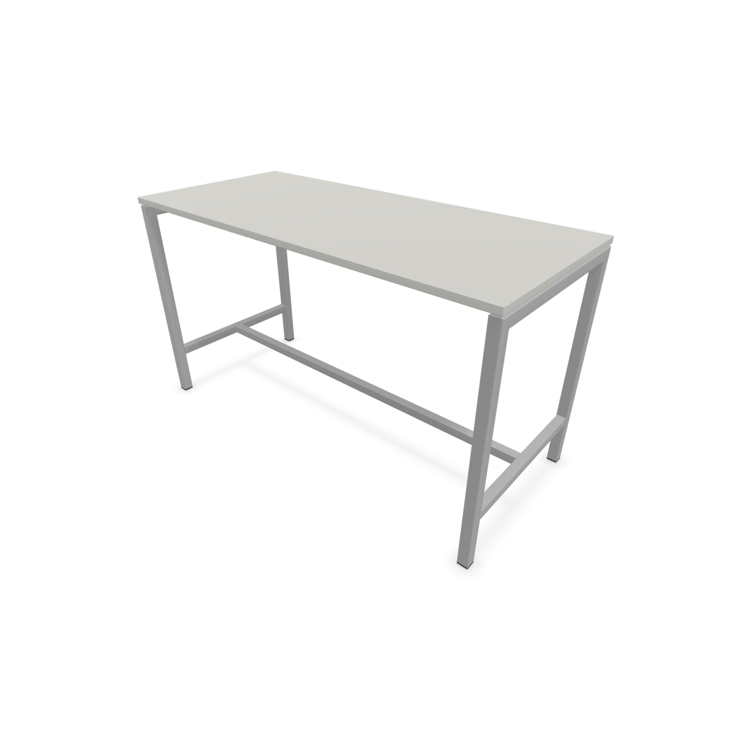 Narbutas Nova Hochtisch 900mm hoch - 1600x700mm - Gestell Silbergrau - Tischplatte Perlgrau - 6020280