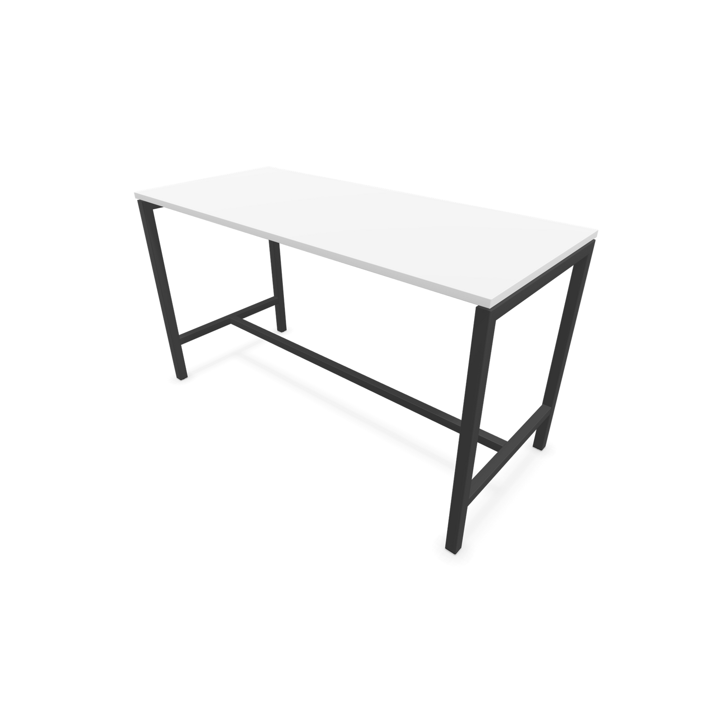 Narbutas Nova Hochtisch 900mm hoch - 1600x700mm - Gestell Dunkelgrau - Tischplatte Weiss - 6020286