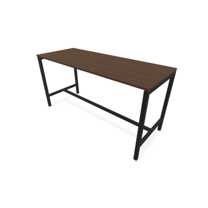 Narbutas Nova Hochtisch 900mm hoch - 1800x700mm - Gestell Schwarz - Tischplatte Nussbaumdekor dunkel - 6020293
