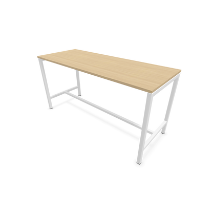 Narbutas Nova Hochtisch 900mm hoch - 1800x700mm - Gestell Weiss - Tischplatte Eichendekor - 6020299