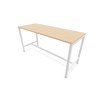 Narbutas Nova Hochtisch 900mm hoch - 1800x700mm - Gestell Weiss - Tischplatte Eschendekor - 6020301