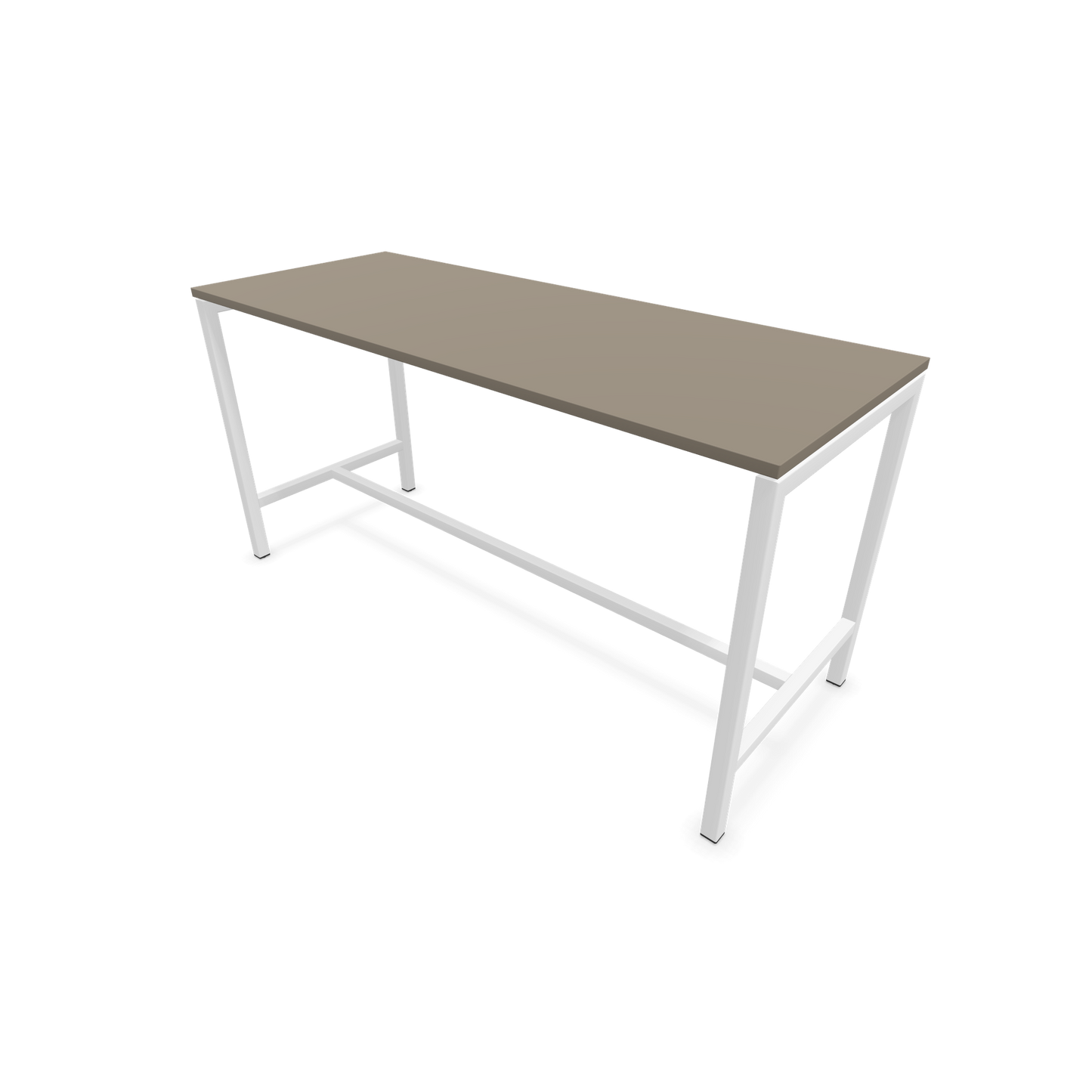 Narbutas Nova Hochtisch 900mm hoch - 1800x700mm - Gestell Weiss - Tischplatte Cubanitgrau - 6020306