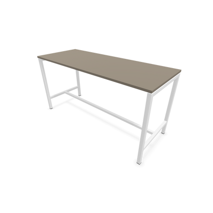 Narbutas Nova Hochtisch 900mm hoch - 1800x700mm - Gestell Weiss - Tischplatte Cubanitgrau - 6020306
