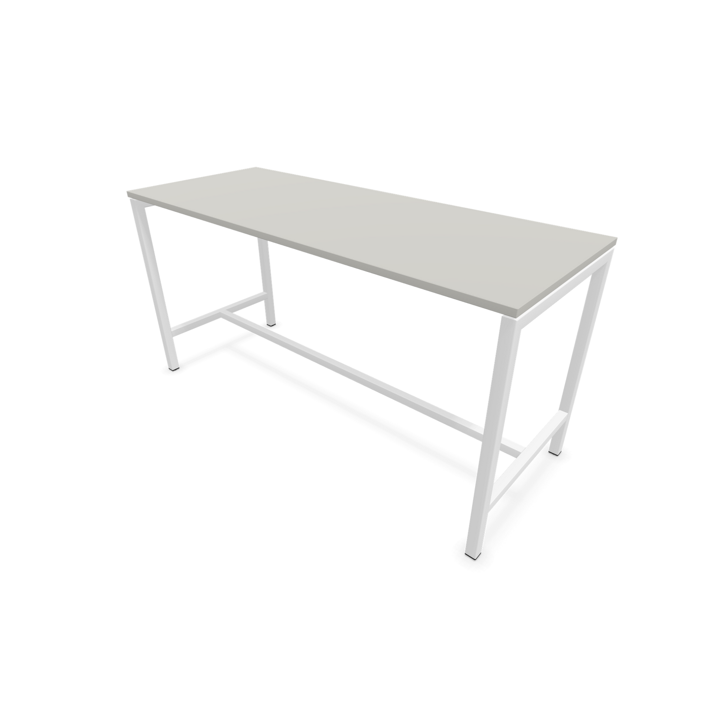 Narbutas Nova Hochtisch 900mm hoch - 1800x700mm - Gestell Weiss - Tischplatte Perlgrau - 6020307