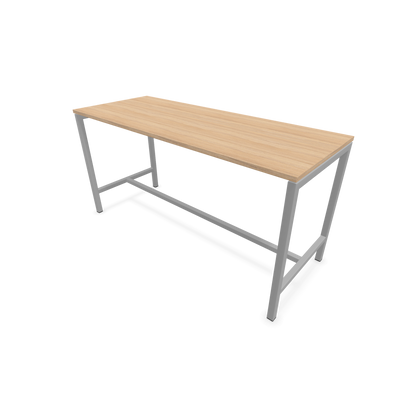 Narbutas Nova Hochtisch 900mm hoch - 1800x700mm - Gestell Silbergrau - Tischplatte Bernsteineichendekor - 6020309
