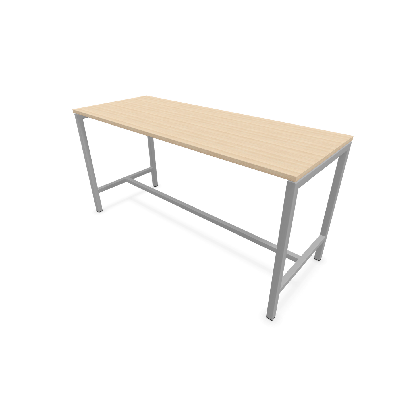 Narbutas Nova Hochtisch 900mm hoch - 1800x700mm - Gestell Silbergrau - Tischplatte Eschendekor sandbeige - 6020310