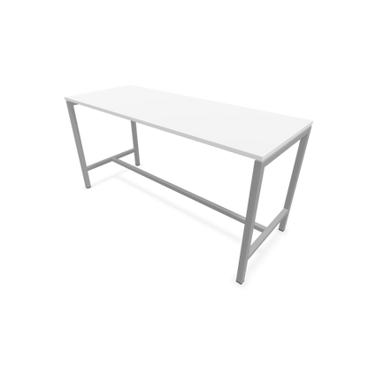 Narbutas Nova Hochtisch 900mm hoch - 1800x700mm - Gestell Silbergrau - Tischplatte Weiss - 6020313