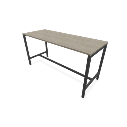 Narbutas Nova Hochtisch 900mm hoch - 1800x700mm - Gestell Dunkelgrau - Tischplatte Holzdekor grau - 6020321
