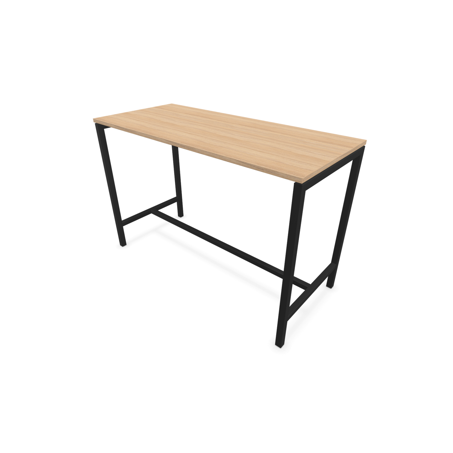 Narbutas Nova Hochtisch 1050mm hoch - 1600x700mm - Gestell Schwarz - Tischplatte Bernsteineichendekor - 6020327