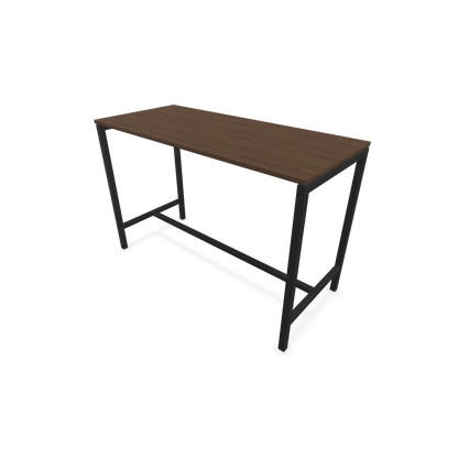 Narbutas Nova Hochtisch 1050mm hoch - 1600x700mm - Gestell Schwarz - Tischplatte Nussbaumdekor dunkel - 6020329