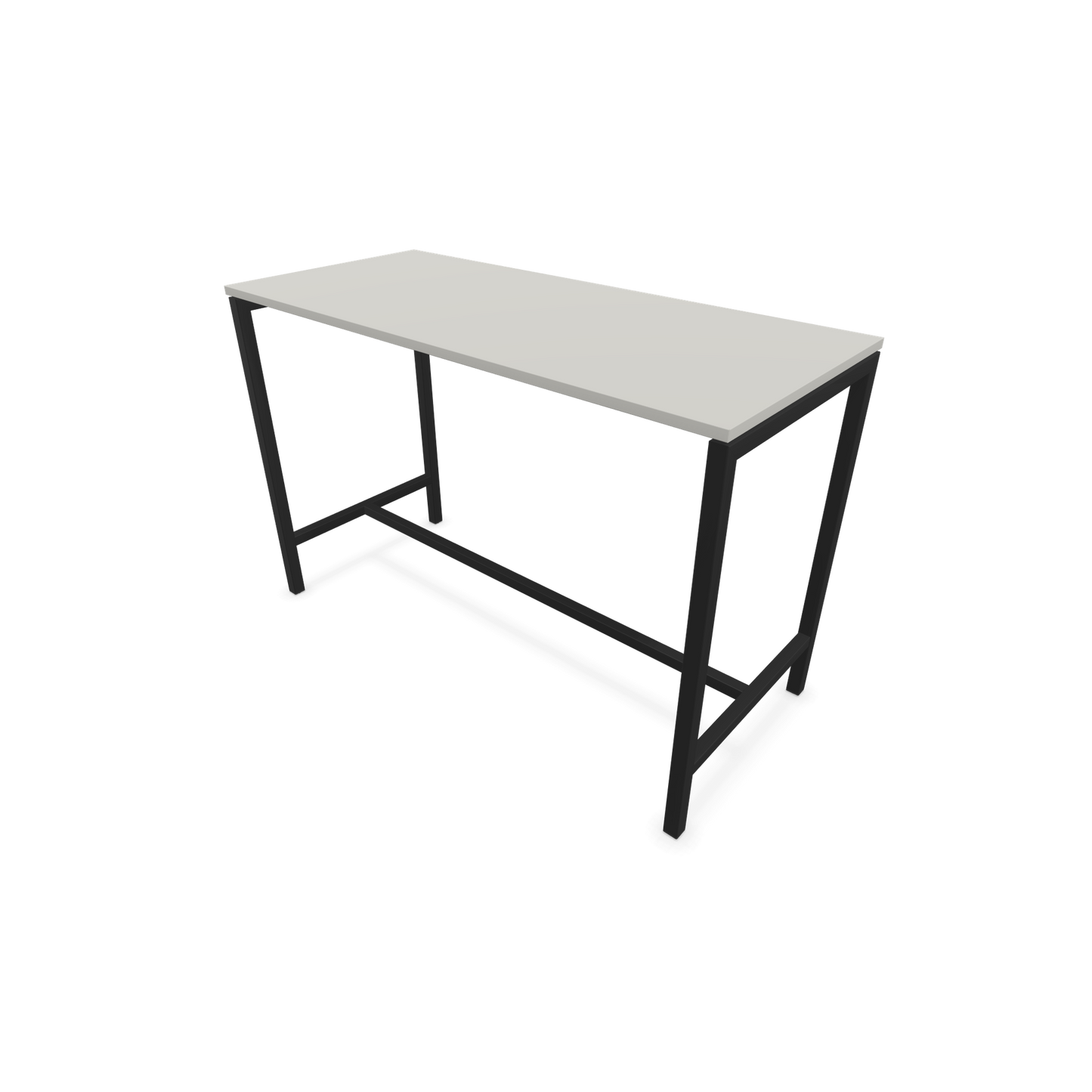 Narbutas Nova Hochtisch 1050mm hoch - 1600x700mm - Gestell Schwarz - Tischplatte Perlgrau - 6020334