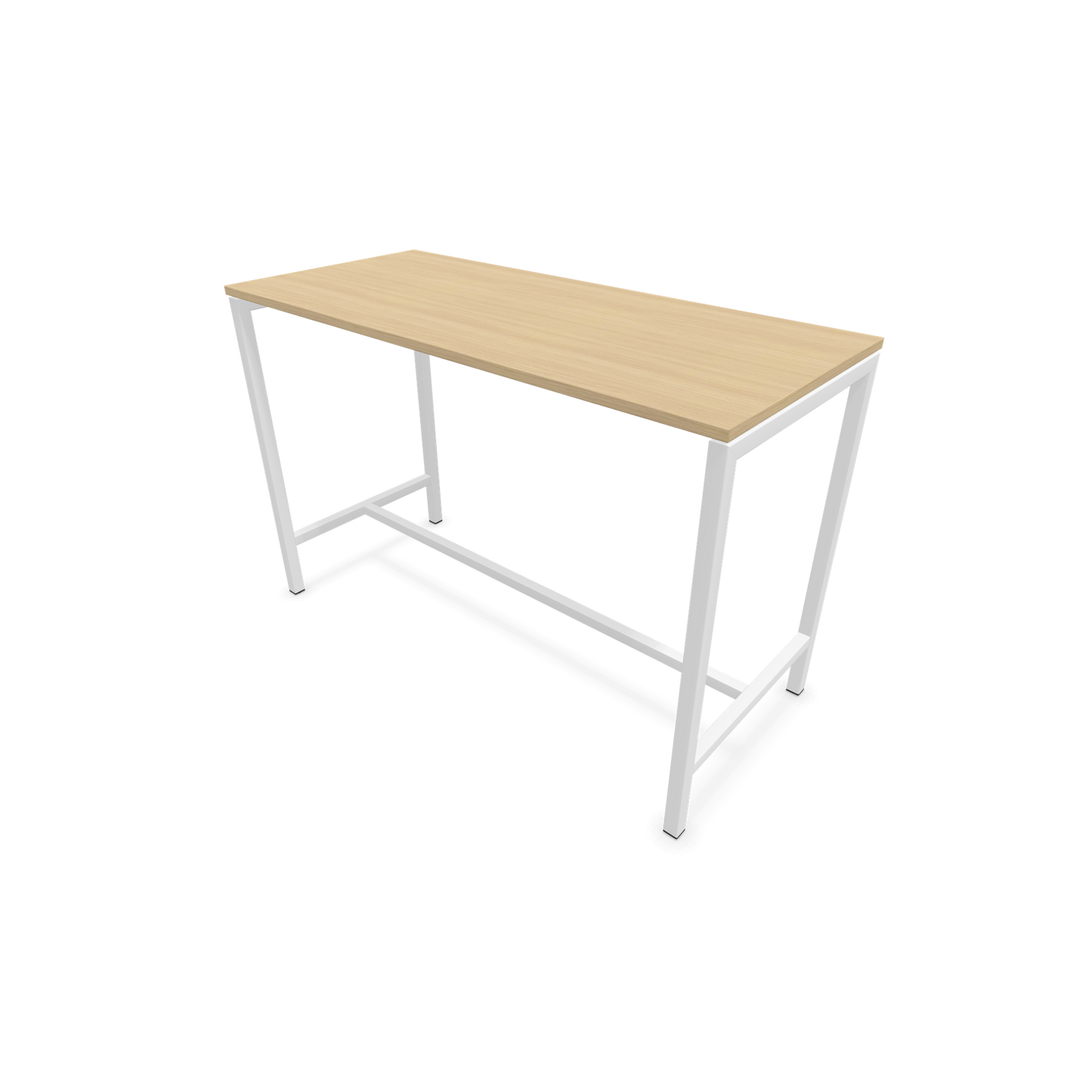 Narbutas Nova Hochtisch 1050mm hoch - 1600x700mm - Gestell Weiss - Tischplatte Eichendekor - 6020335