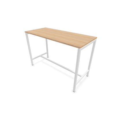 Narbutas Nova Hochtisch 1050mm hoch - 1600x700mm - Gestell Weiss - Tischplatte Bernsteineichendekor - 6020336
