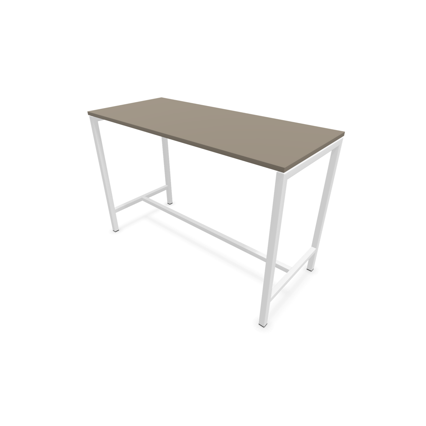 Narbutas Nova Hochtisch 1050mm hoch - 1600x700mm - Gestell Weiss - Tischplatte Cubanitgrau - 6020342