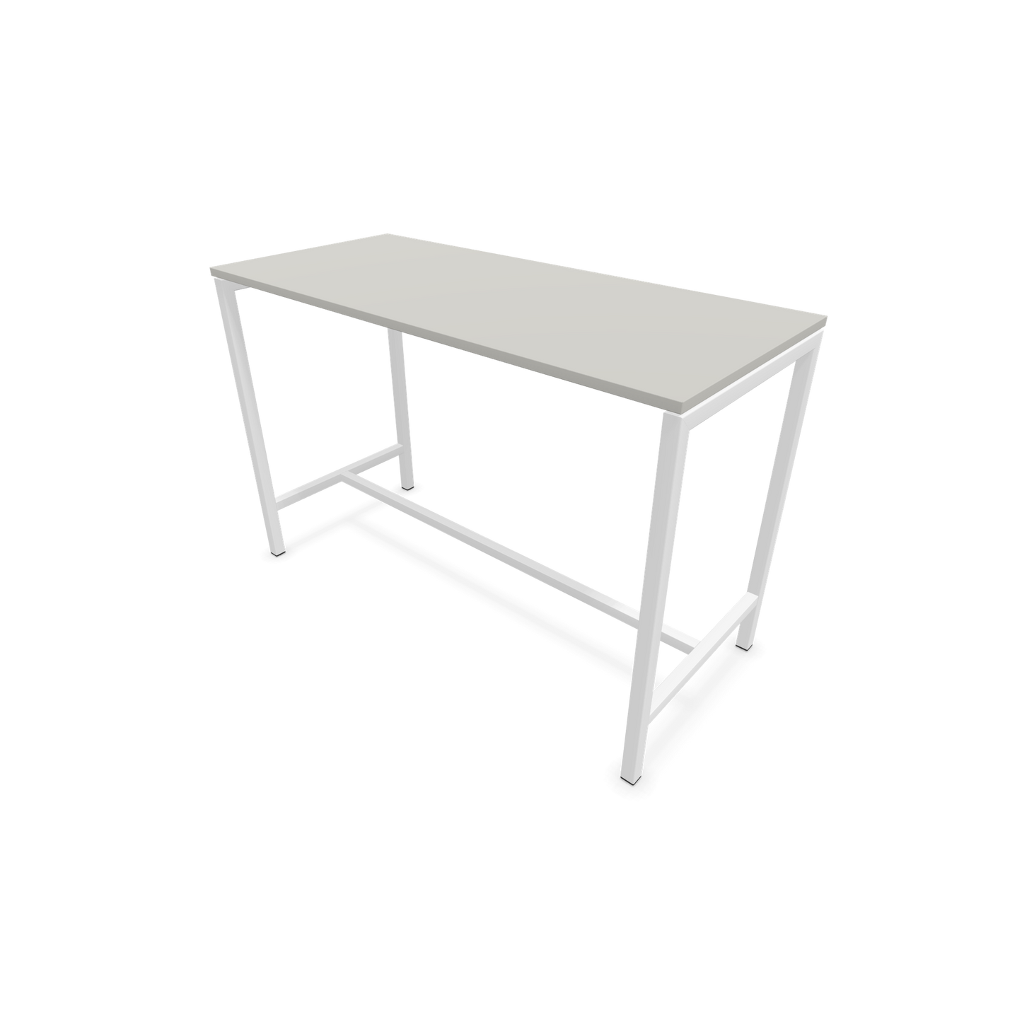 Narbutas Nova Hochtisch 1050mm hoch - 1600x700mm - Gestell Weiss - Tischplatte Perlgrau - 6020343