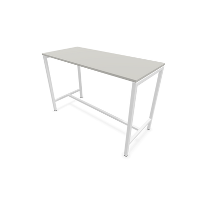 Narbutas Nova Hochtisch 1050mm hoch - 1600x700mm - Gestell Weiss - Tischplatte Perlgrau - 6020343