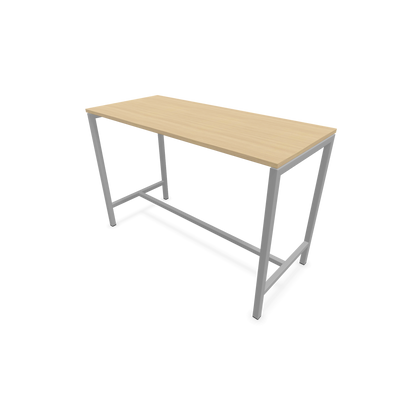 Narbutas Nova Hochtisch 1050mm hoch - 1600x700mm - Gestell Silbergrau - Tischplatte Eichendekor - 6020344