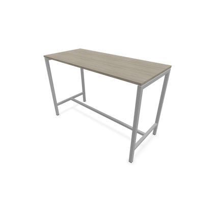 Narbutas Nova Hochtisch 1050mm hoch - 1600x700mm - Gestell Silbergrau - Tischplatte Holzdekor grau - 6020348