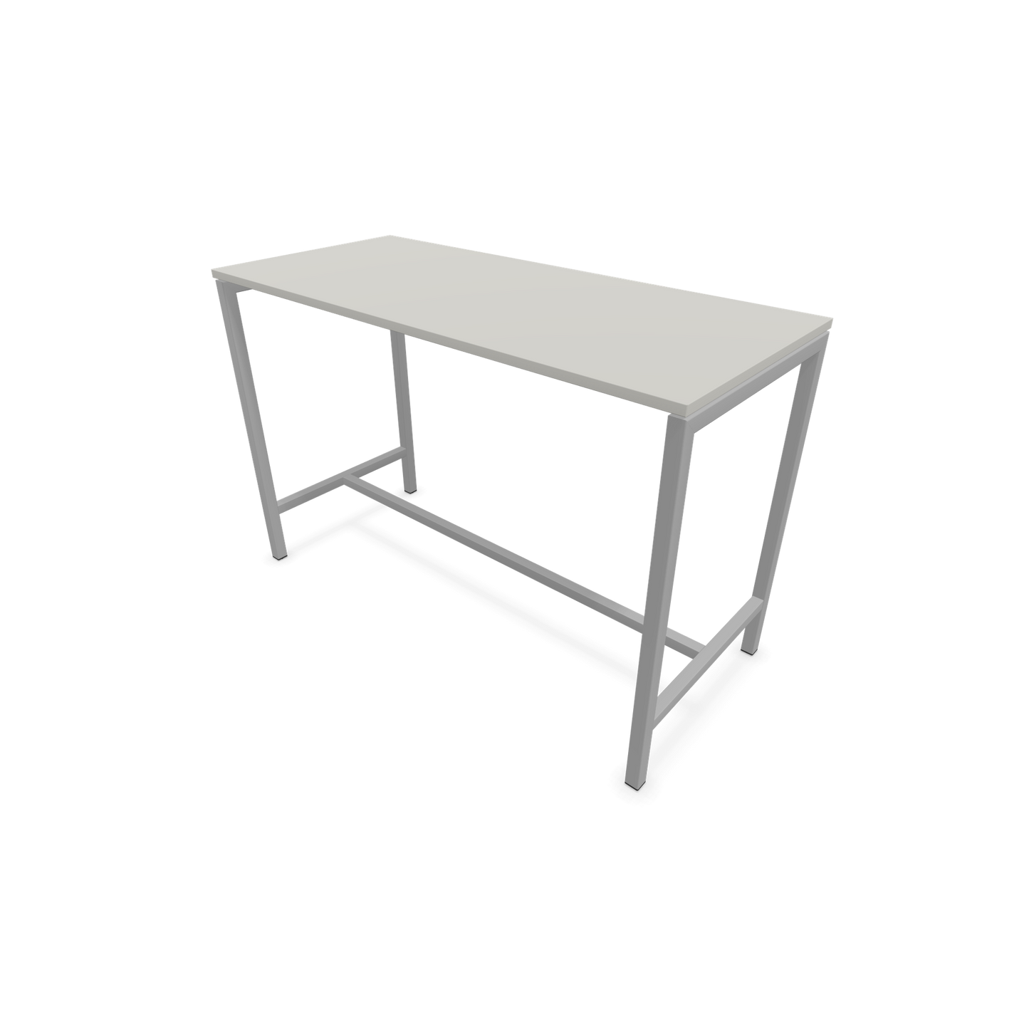 Narbutas Nova Hochtisch 1050mm hoch - 1600x700mm - Gestell Silbergrau - Tischplatte Perlgrau - 6020352