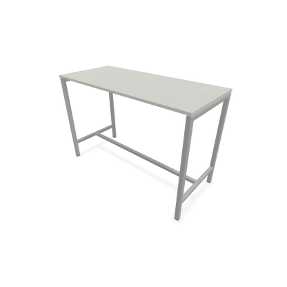 Narbutas Nova Hochtisch 1050mm hoch - 1600x700mm - Gestell Silbergrau - Tischplatte Perlgrau - 6020352