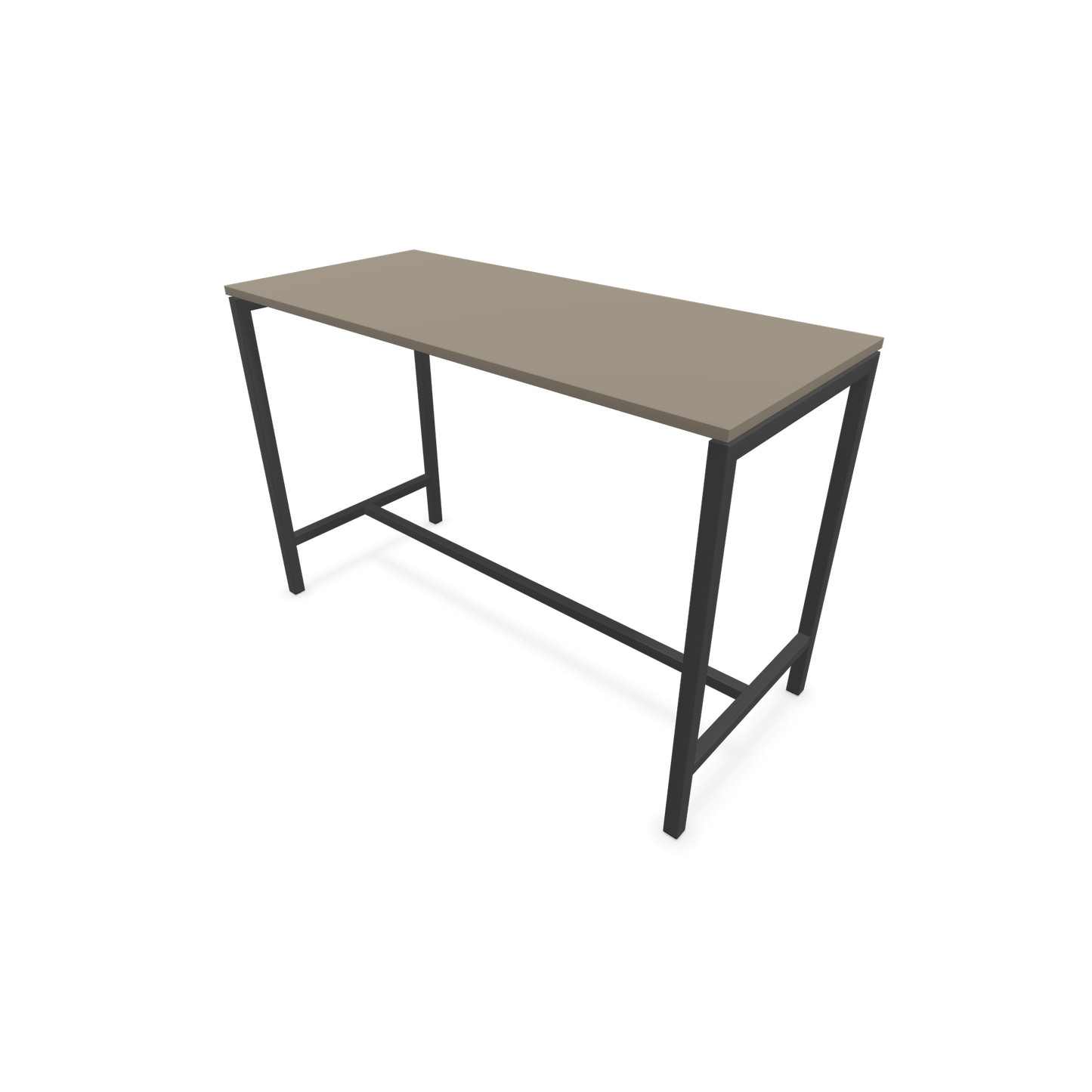 Narbutas Nova Hochtisch 1050mm hoch - 1600x700mm - Gestell Dunkelgrau - Tischplatte Cubanitgrau - 6020360