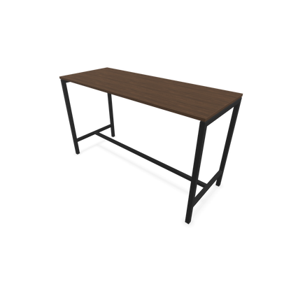 Narbutas Nova Hochtisch 1050mm hoch - 1800x700mm - Gestell Schwarz - Tischplatte Nussbaumdekor dunkel - 6020365