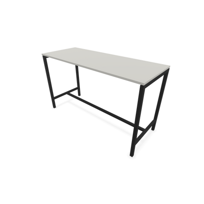 Narbutas Nova Hochtisch 1050mm hoch - 1800x700mm - Gestell Schwarz - Tischplatte Perlgrau - 6020370