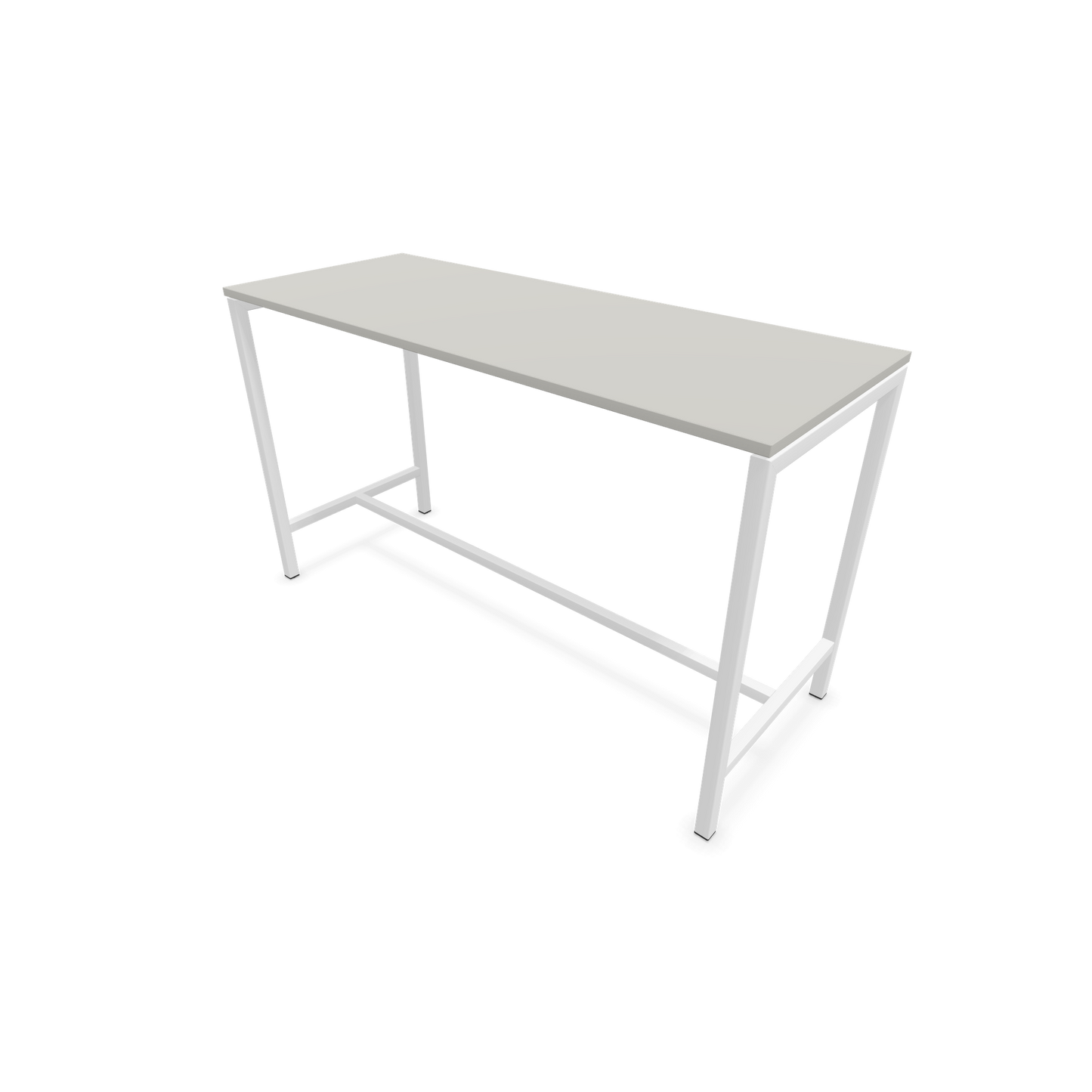 Narbutas Nova Hochtisch 1050mm hoch - 1800x700mm - Gestell Weiss - Tischplatte Perlgrau - 6020379