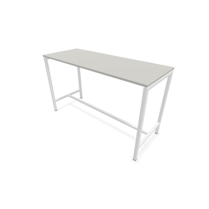 Narbutas Nova Hochtisch 1050mm hoch - 1800x700mm - Gestell Weiss - Tischplatte Perlgrau - 6020379