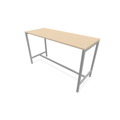 Narbutas Nova Hochtisch 1050mm hoch - 1800x700mm - Gestell Silbergrau - Tischplatte Eschendekor sandbeige - 6020382