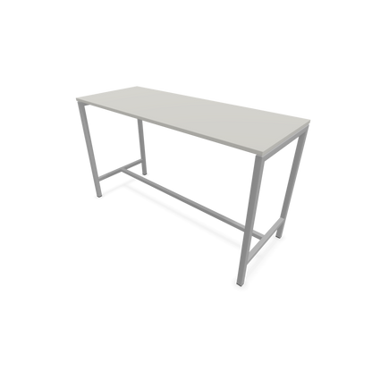 Narbutas Nova Hochtisch 1050mm hoch - 1800x700mm - Gestell Silbergrau - Tischplatte Perlgrau - 6020388