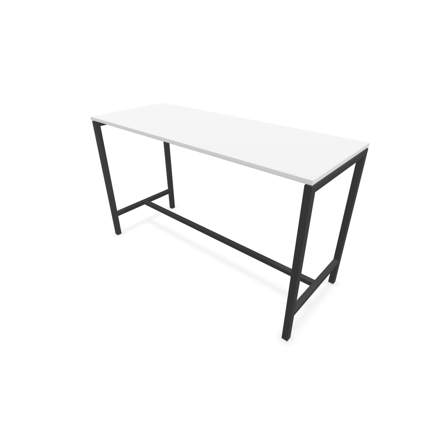 Narbutas Nova Hochtisch 1050mm hoch - 1800x700mm - Gestell Dunkelgrau - Tischplatte Weiss - 6020394
