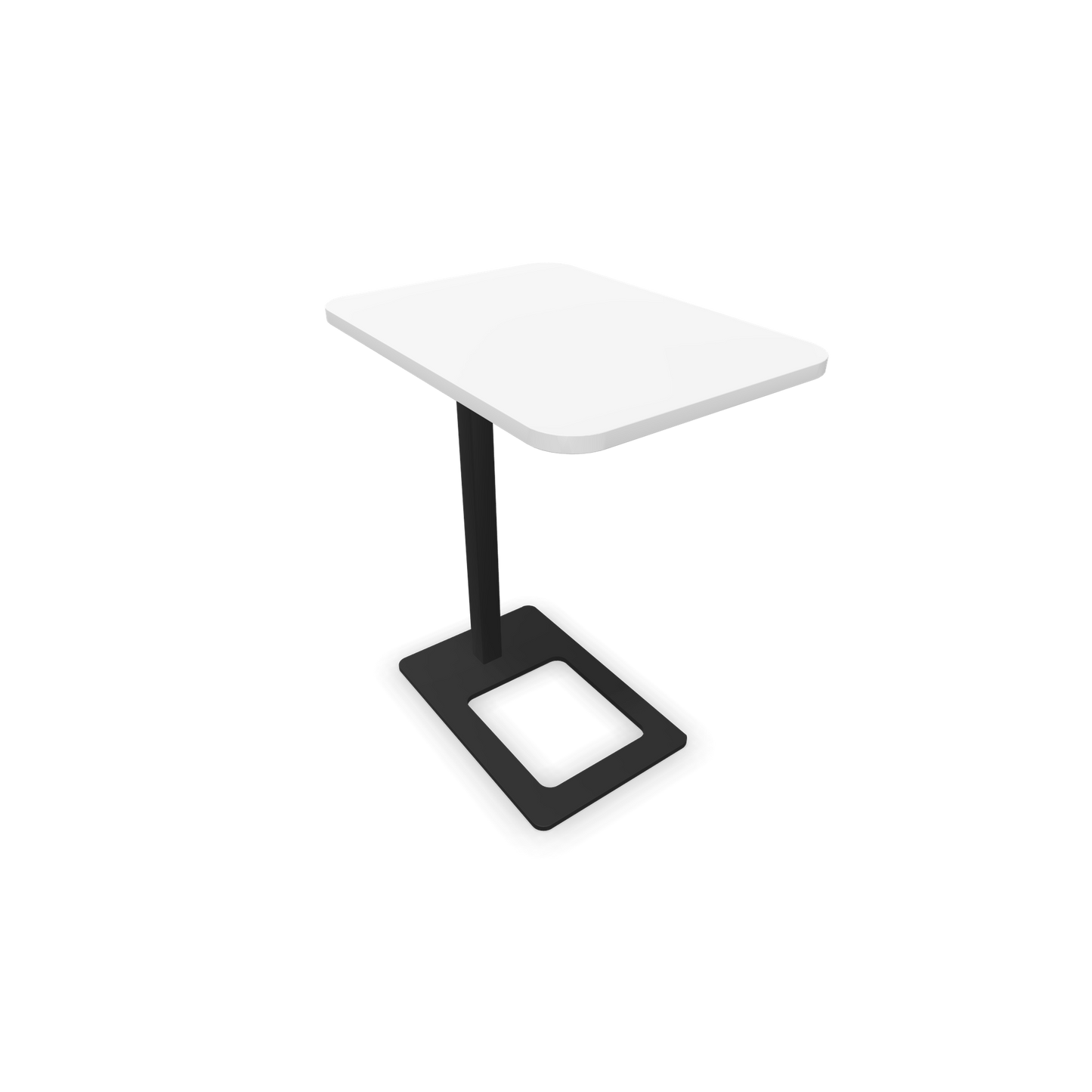 Narbutas MOBI Loungetisch Gestell Schwarz - Tischplatte Weiss - 6020405