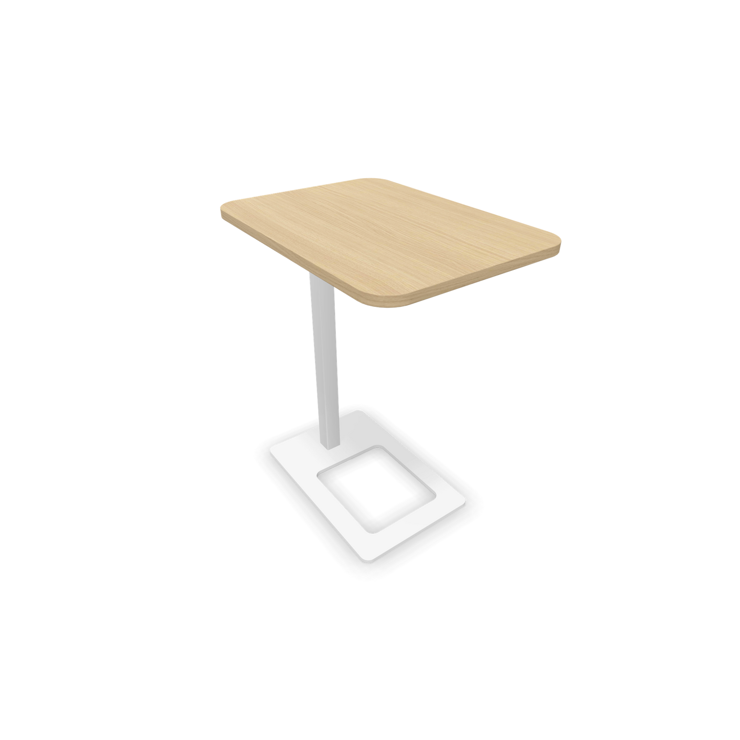 Narbutas MOBI Loungetisch Gestell Weiss - Tischplatte Eichendekor gebleicht - 6020411