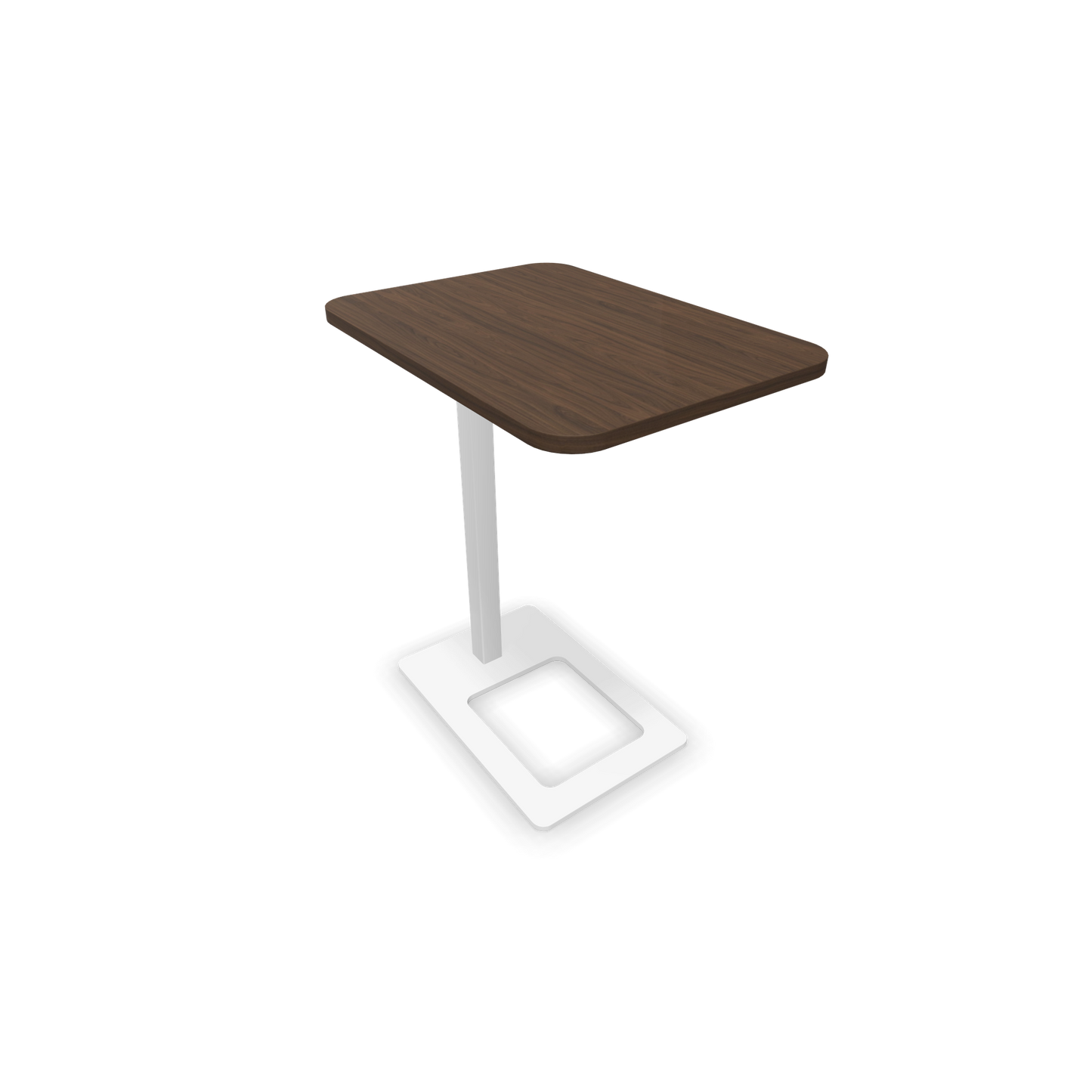 Narbutas MOBI Loungetisch Gestell Weiss - Tischplatte Nussbaumdekor dunkel - 6020414