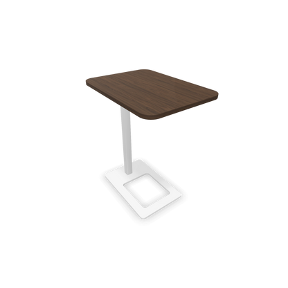 Narbutas MOBI Loungetisch Gestell Weiss - Tischplatte Nussbaumdekor dunkel - 6020414