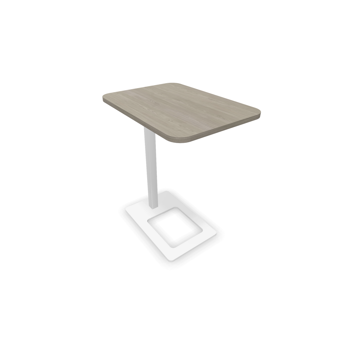 Narbutas MOBI Loungetisch Gestell Weiss - Tischplatte Holzdekor grau - 6020415