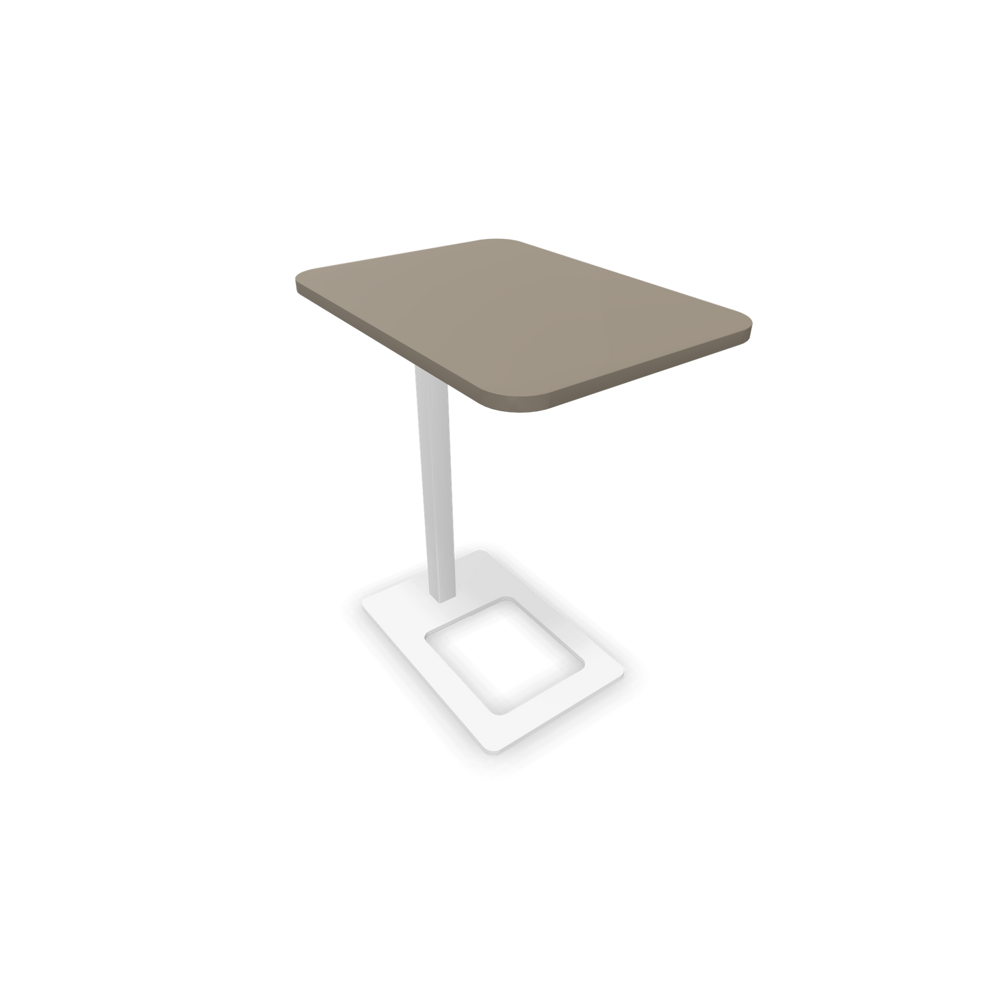 Narbutas MOBI Loungetisch Gestell Weiss - Tischplatte Cubanitgrau - 6020418