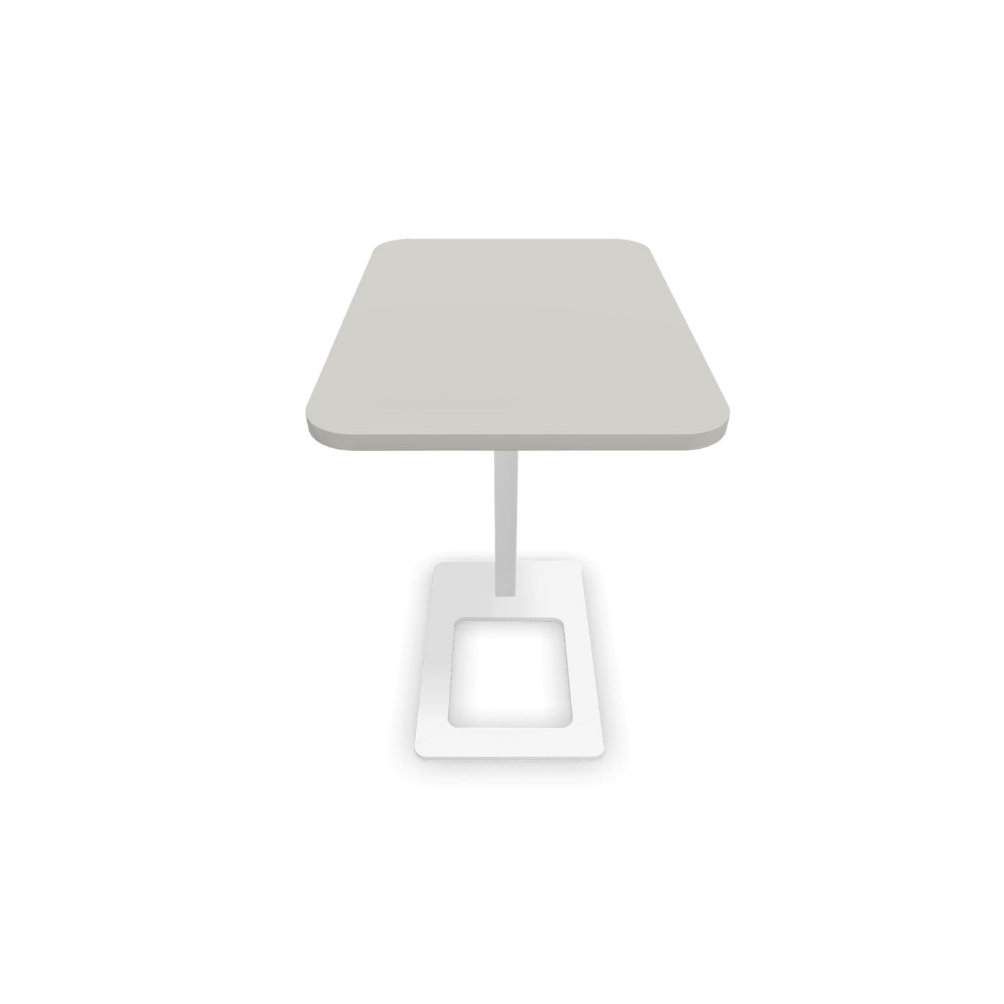 Narbutas MOBI Loungetisch Gestell Weiss - Tischplatte Perlgrau von vorne - 6020419