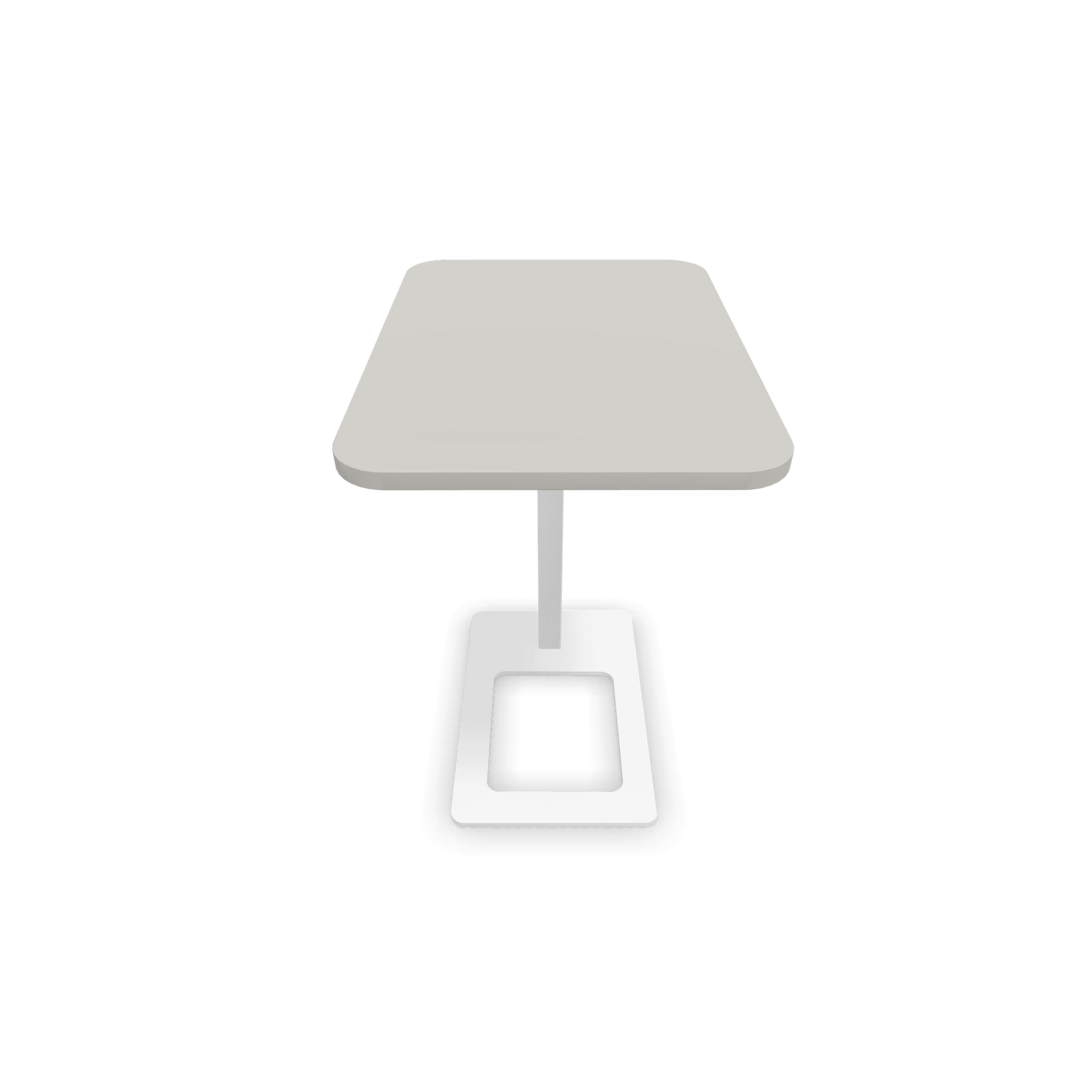 Narbutas MOBI Loungetisch Gestell Weiss - Tischplatte Perlgrau von vorne - 6020419