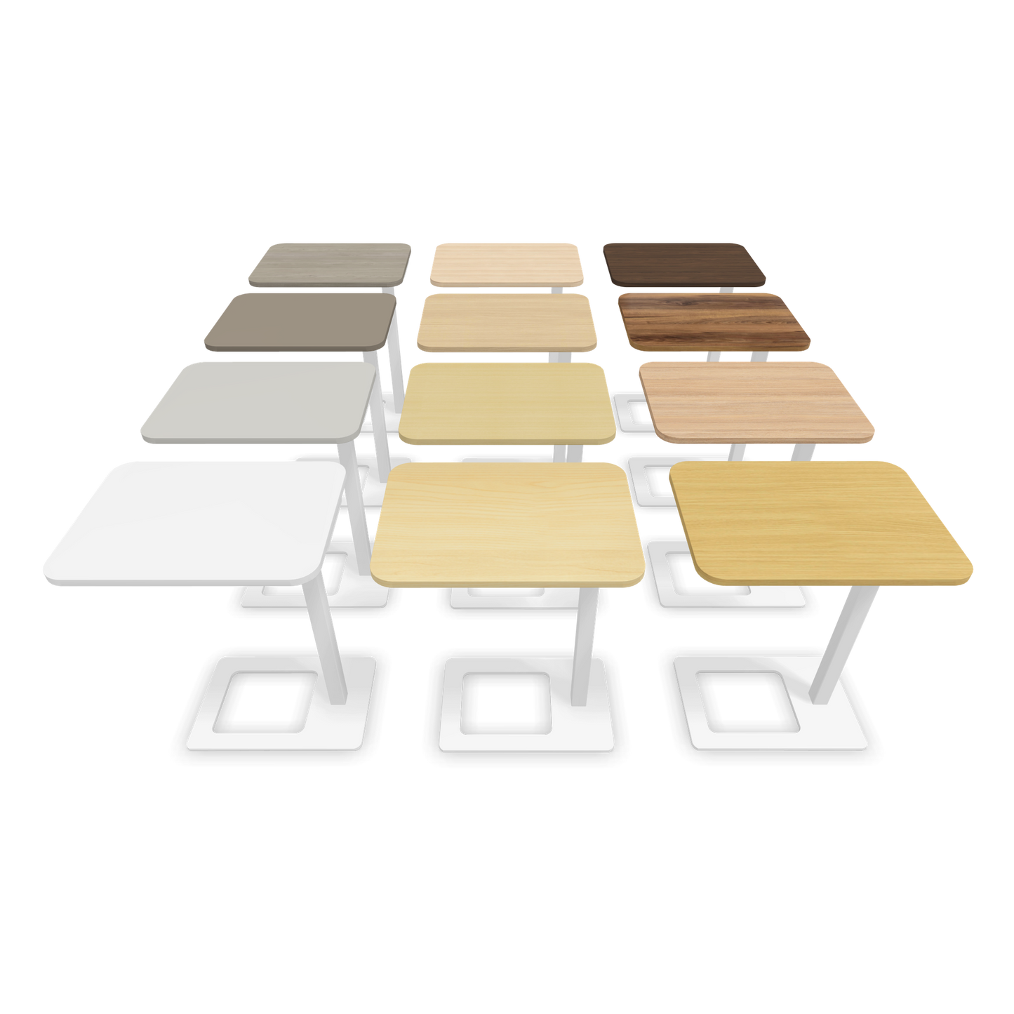 Narbutas MOBI Loungetisch Gestell Weiss - 12 Tischplatten - 6020419