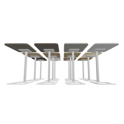 Narbutas MOBI Loungetisch Gestell Weiss - 12 Tischplatten von unten - 6020419