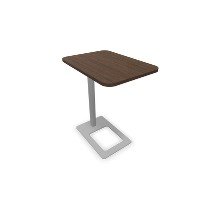 Narbutas MOBI Loungetisch Gestell Silbergrau - Tischplatte Nussbaumdekor dunkel - 6020426