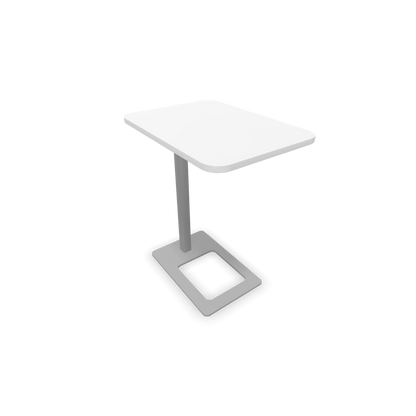 Narbutas MOBI Loungetisch Gestell Silbergrau - Tischplatte Weiss - 6020429